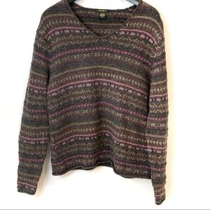 Eddie Bauer Multicolored Sweater Womens Size XL